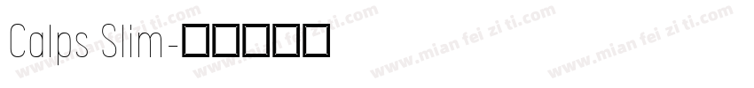 Calps Slim字体转换